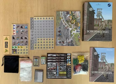 Schichtwechsel coal mining worker placement game components
