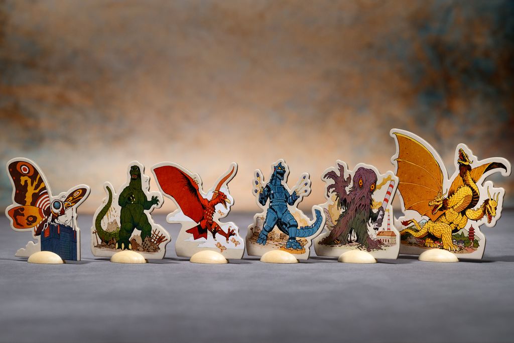 King of Tokyo Godzilla — all six kaiju standees