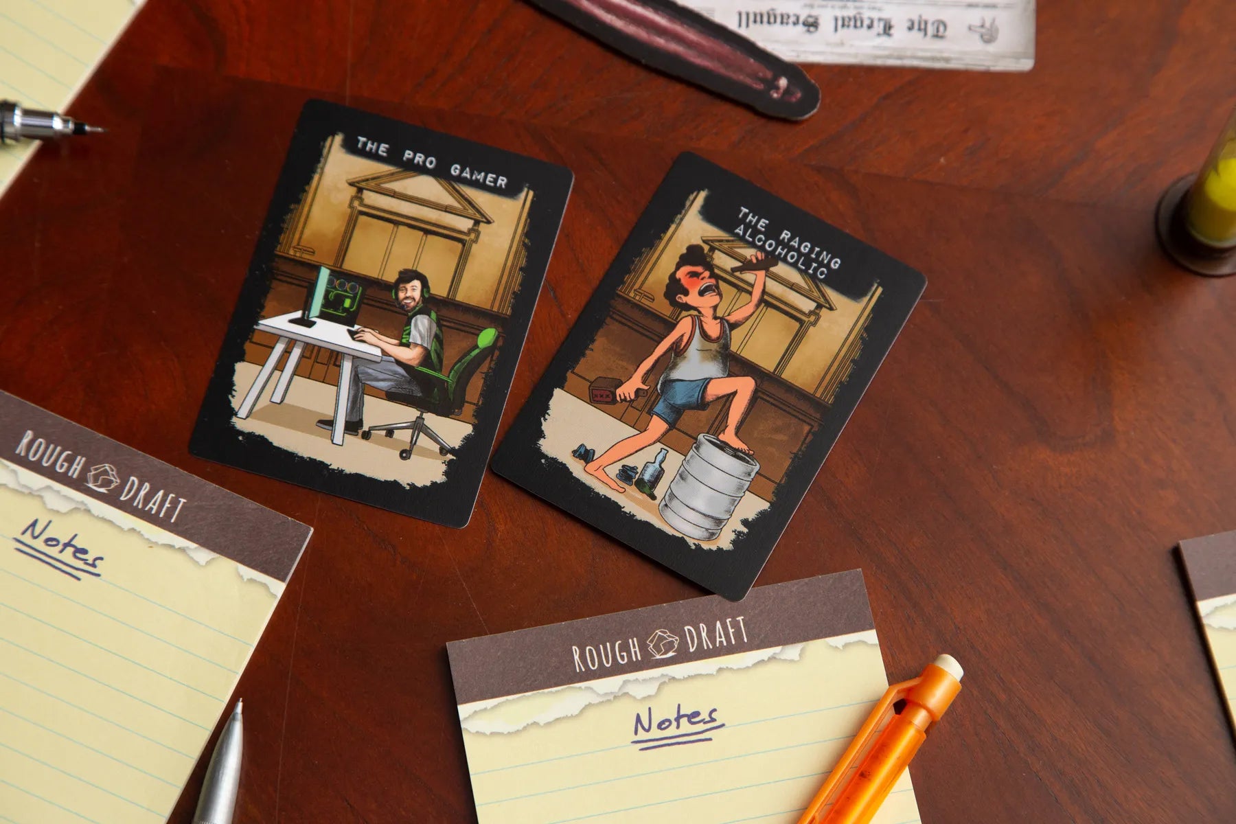 Players roleplaying as attorneys, witnesses, and judge during a session of All Rise.