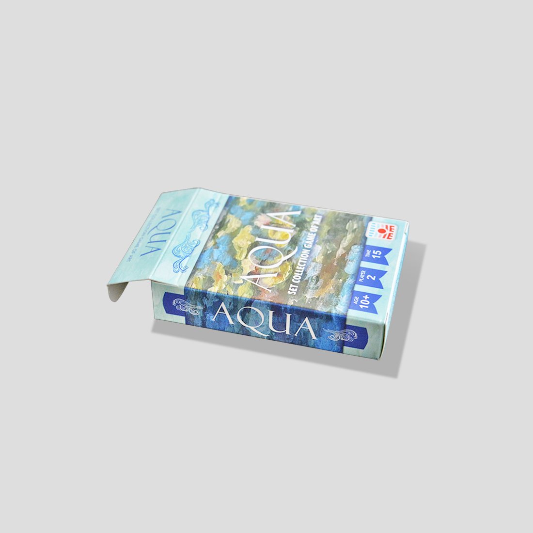 Aqua box opened partially