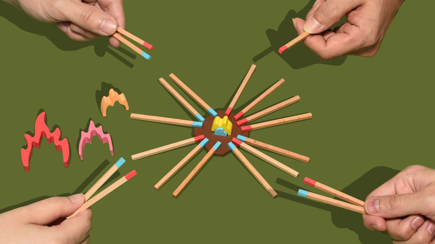 The game Bonfire Party from the publisher itten, showing the beginning of the game.