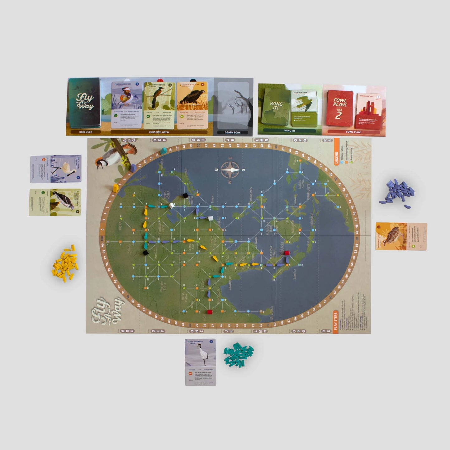 Back view of Fly-A-Way game box