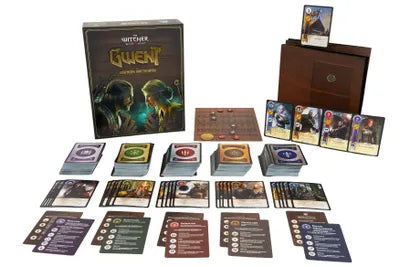 Gwent card game all five faction decks spread out