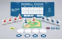 All Hits & Outs components including dry erase boards, markers, and player sheets.