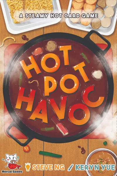 Front cover of Hotpot Havoc by Capital Gains Studio featuring vibrant hotpot artwork.