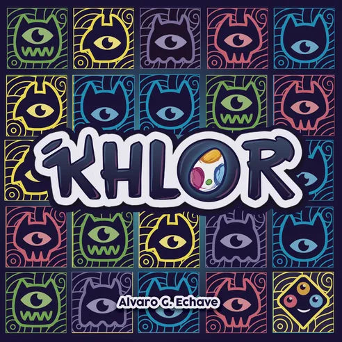 Front cover of Khlor, featuring majestic dragon artwork and a mystical valley from Tembo Games.