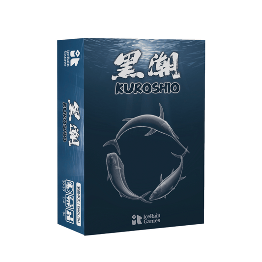 Front cover of Kuroshio board game featuring ocean current and fishing theme.