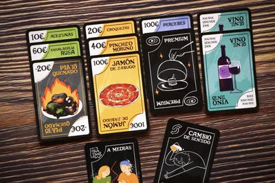 La Cuenta tapas bar party game setup for 3-8 players