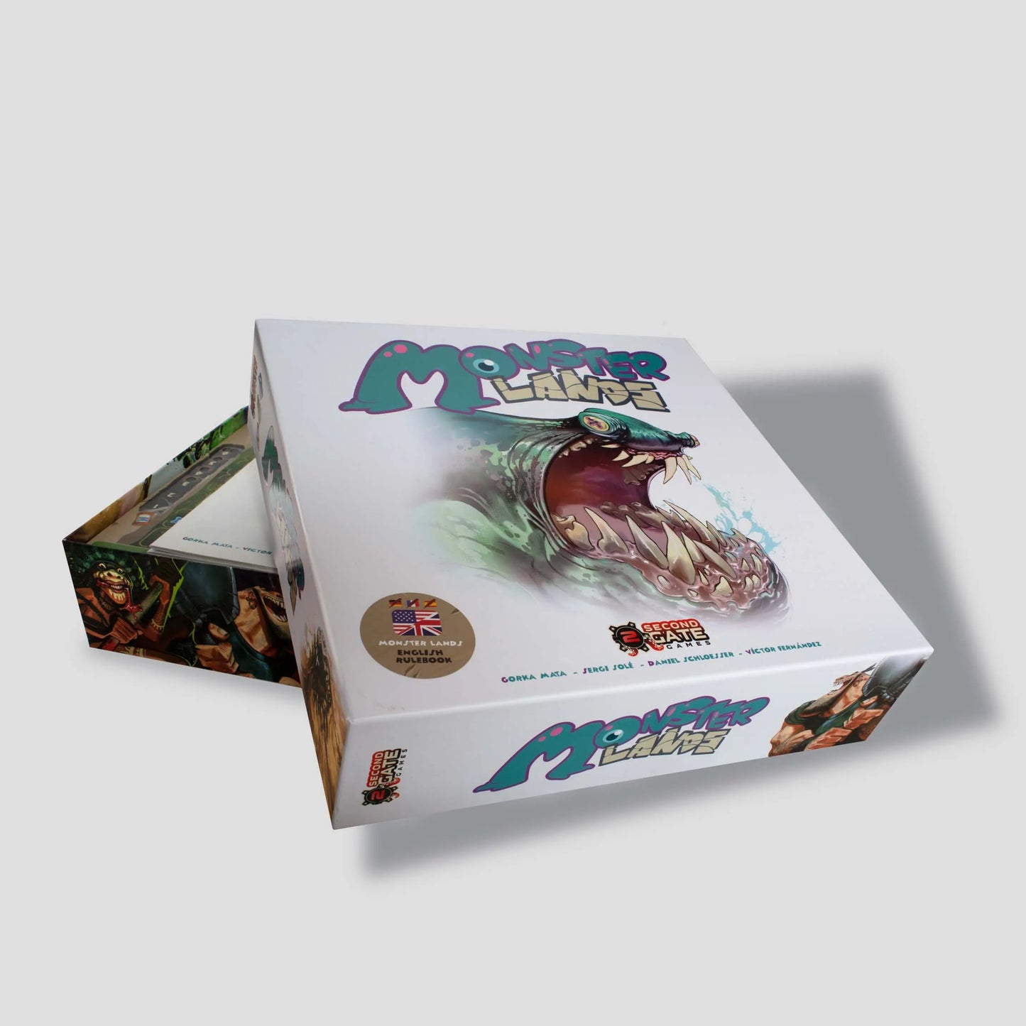 Dice, character sheets, and tokens from Monster Lands