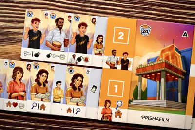 Movie Fight cinema card game setup ready to play