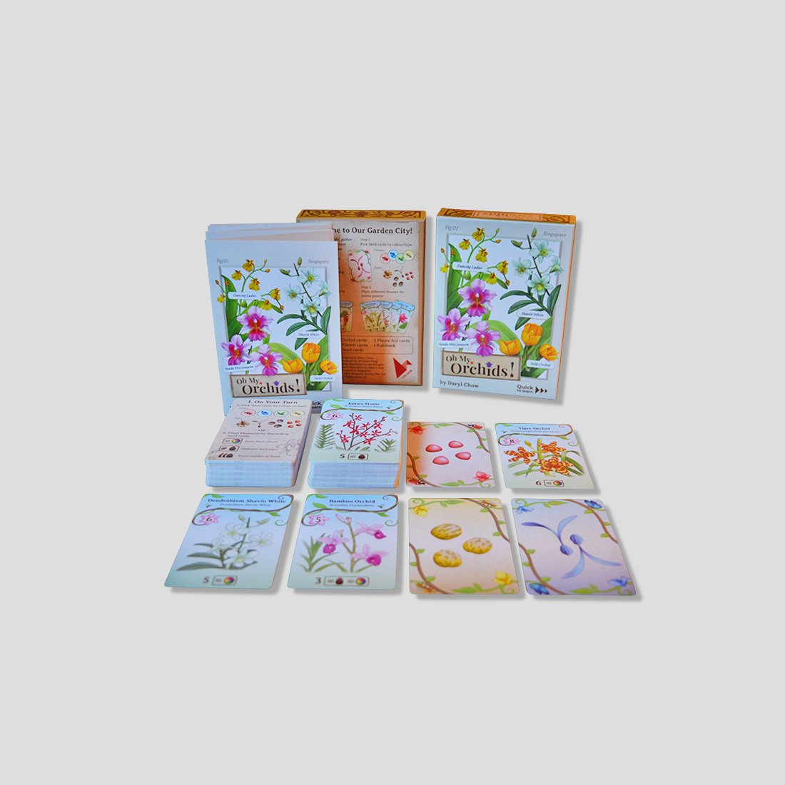 Oh My. Orchids! components including flower and seed cards