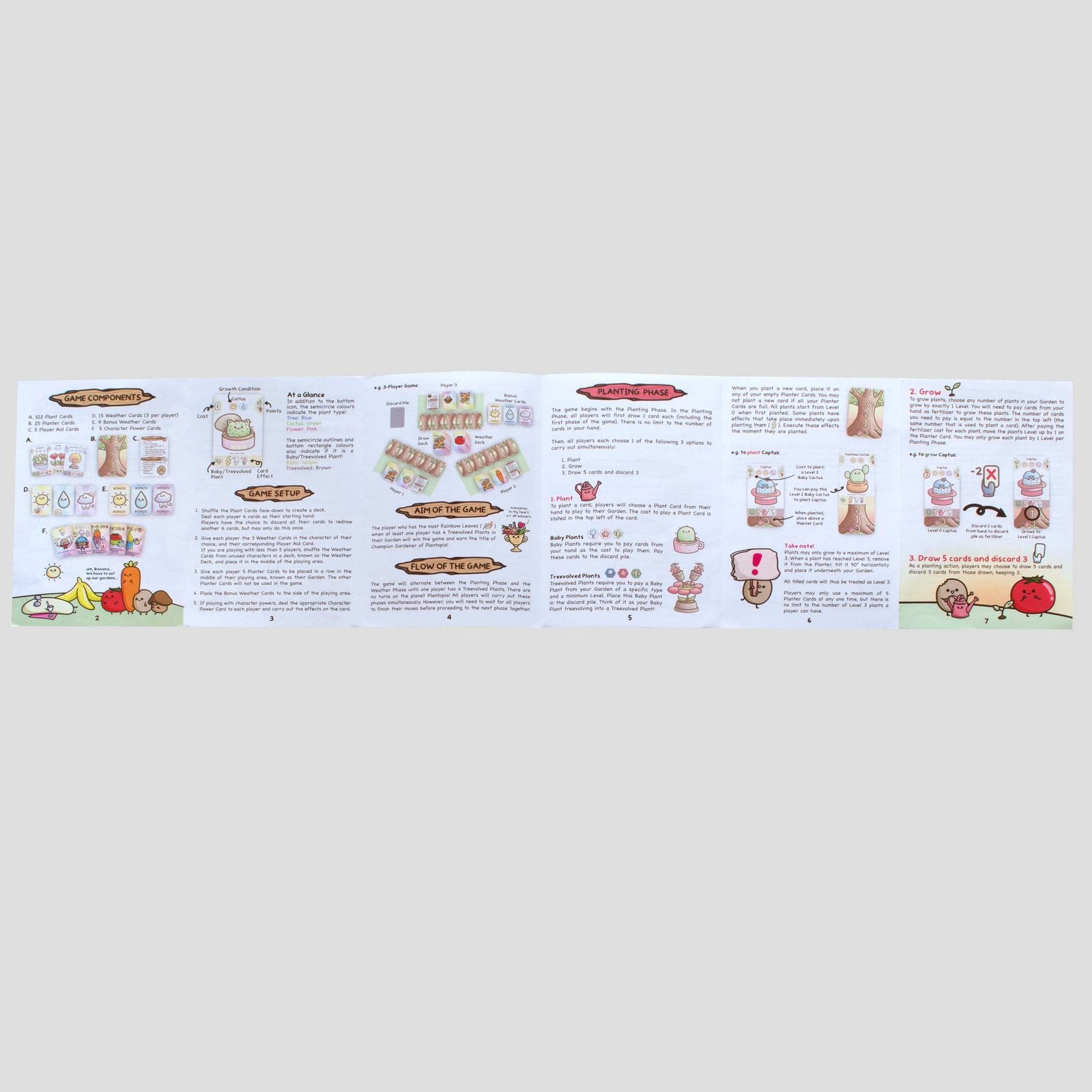 Rulebook of Plantopia displayed open