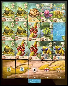 Pondscape frog pond tableau setup