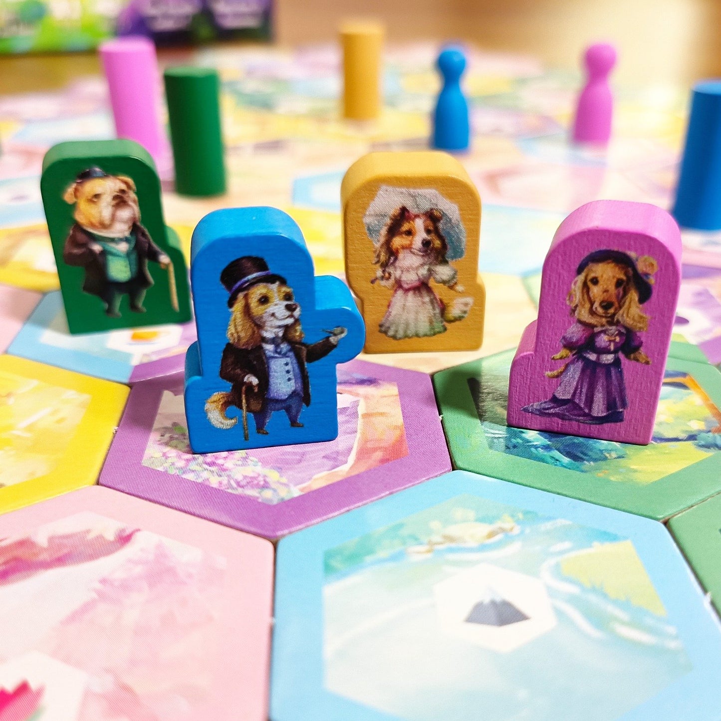 The game River Woods from the publisher Good Spirit Games showing tiles of the game.