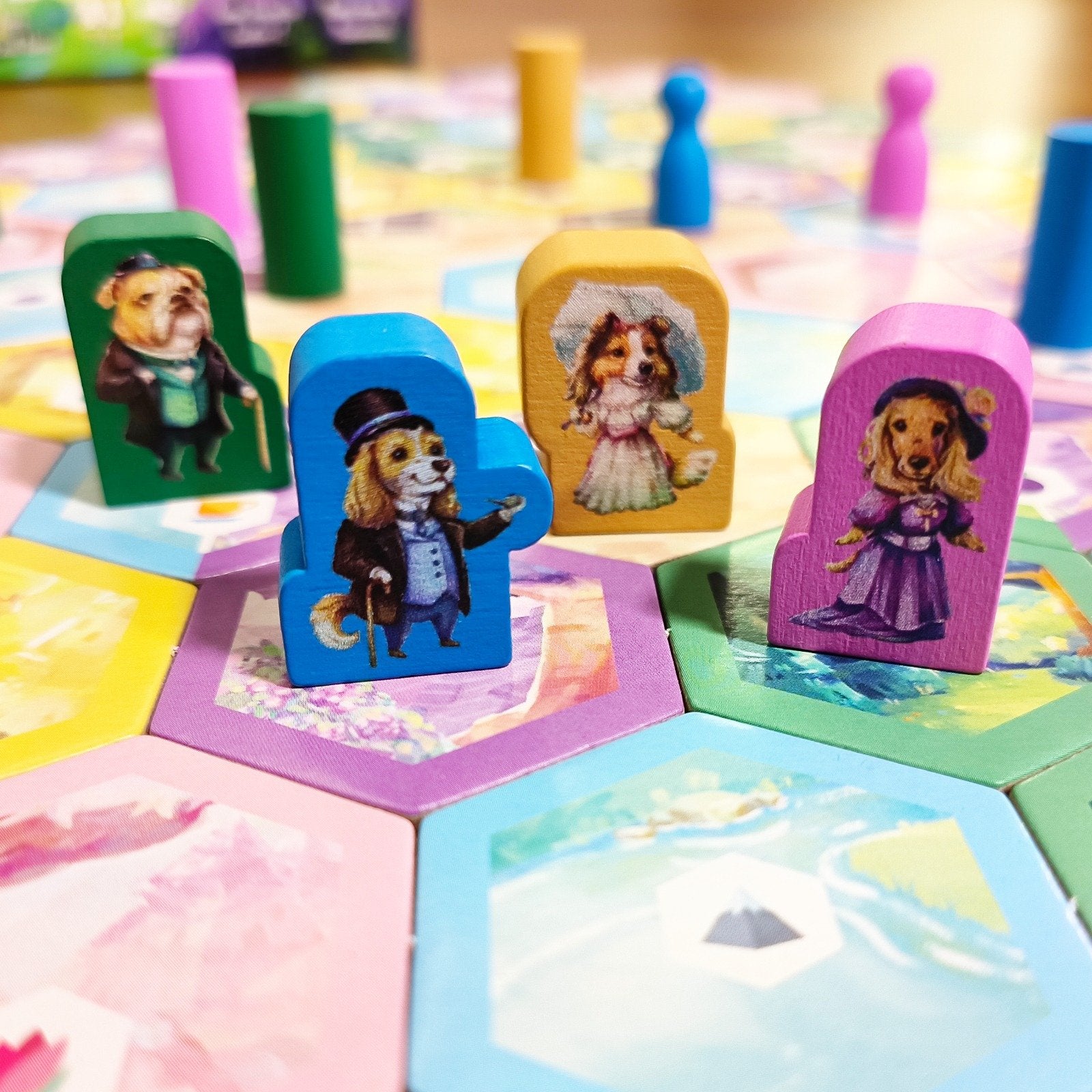 The game River Woods from the publisher Good Spirit Games showing tiles of the game.
