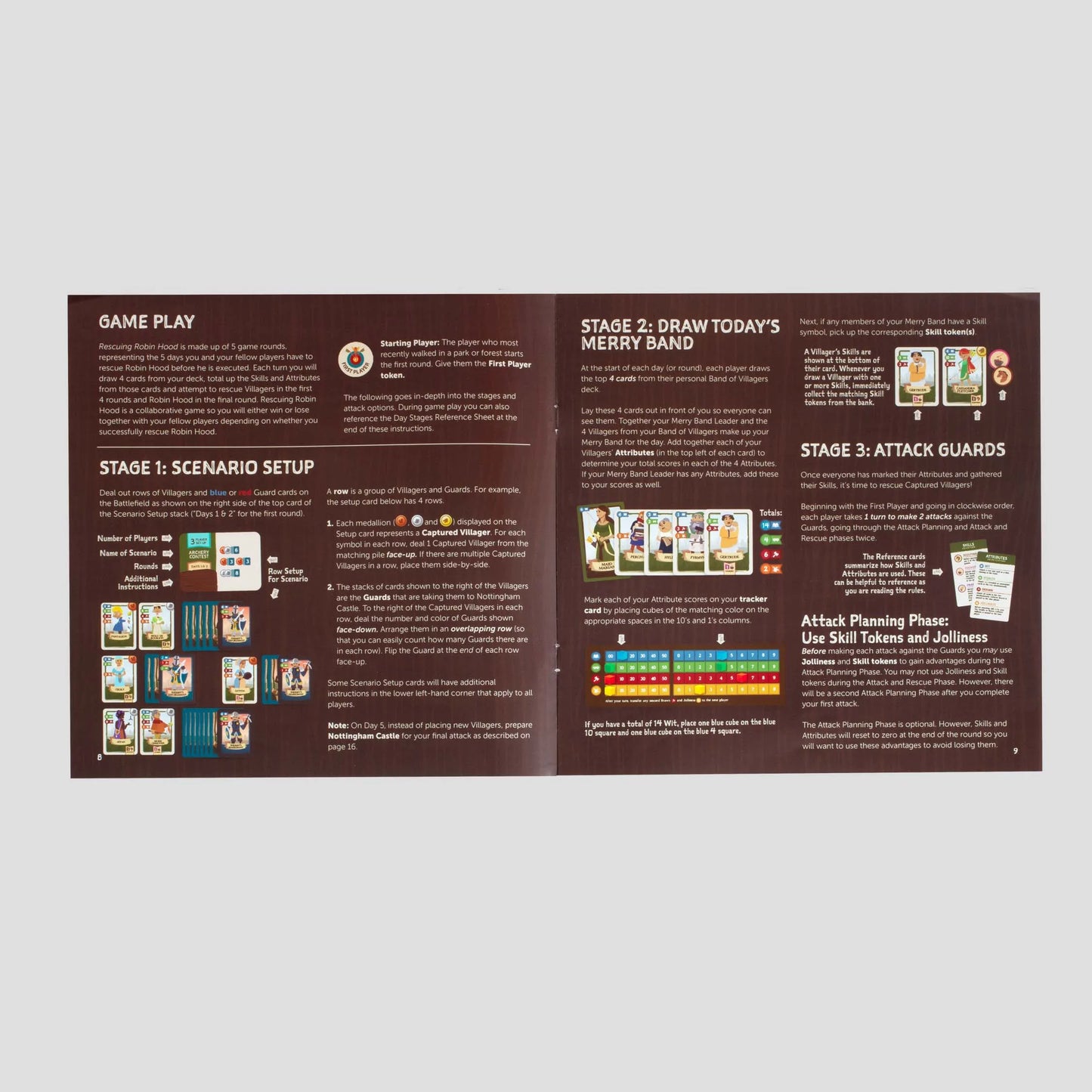 Rescuing Robin Hood rulebook pages