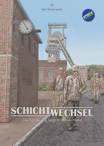Schichtwechsel board game box cover Spielefaible