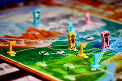 The Peak Team cooperative board game in play