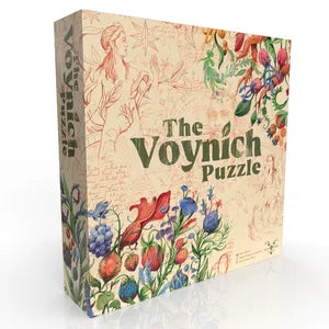 Front cover of The Voynich Puzzle, featuring mysterious manuscript and puzzle artwork.