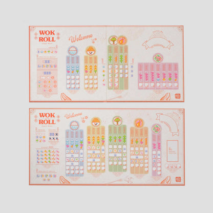 Rules and scoring board from Wok and Roll