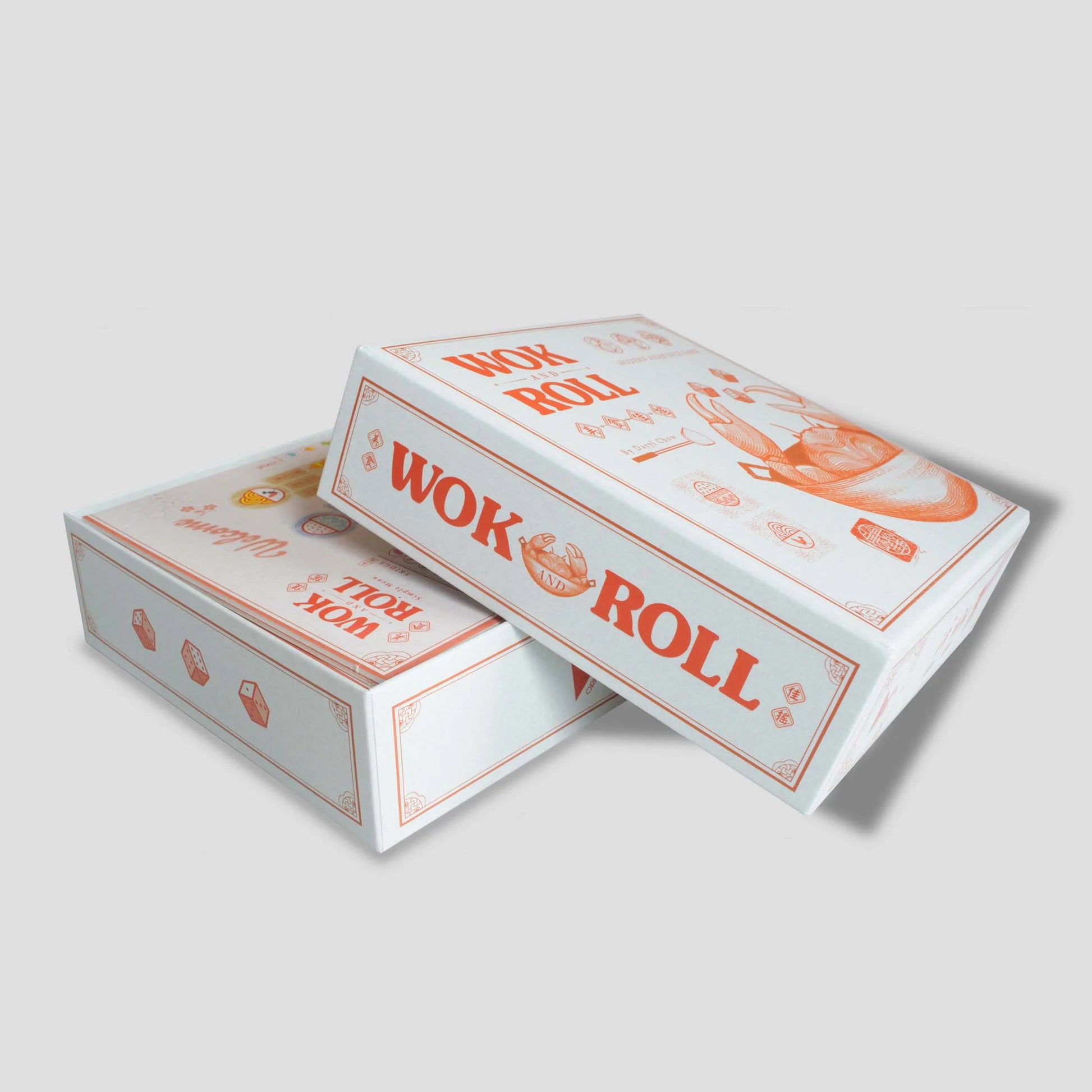 Wok and Roll opened box, lid raised slightly