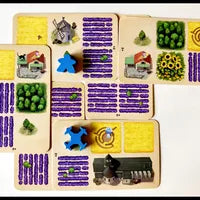 All components of Walking in Provence, including scene cards, Photographer, Drone, and scoring markers.