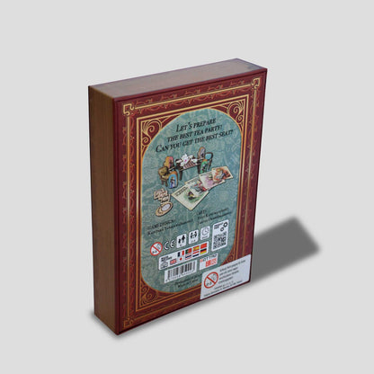 Back side of Where am I Alice game box