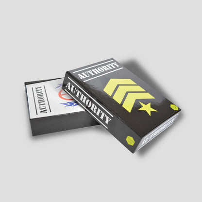 Open Authority game box side view