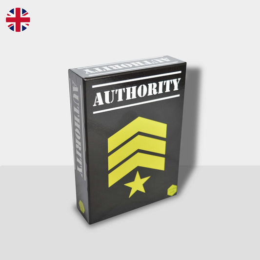 Authority game box with rebel vs loyalist theme