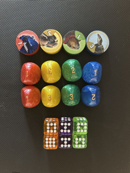 Chronocritters — dice and critter tokens