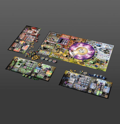 Chronocritters — full game setup with main board and player boards
