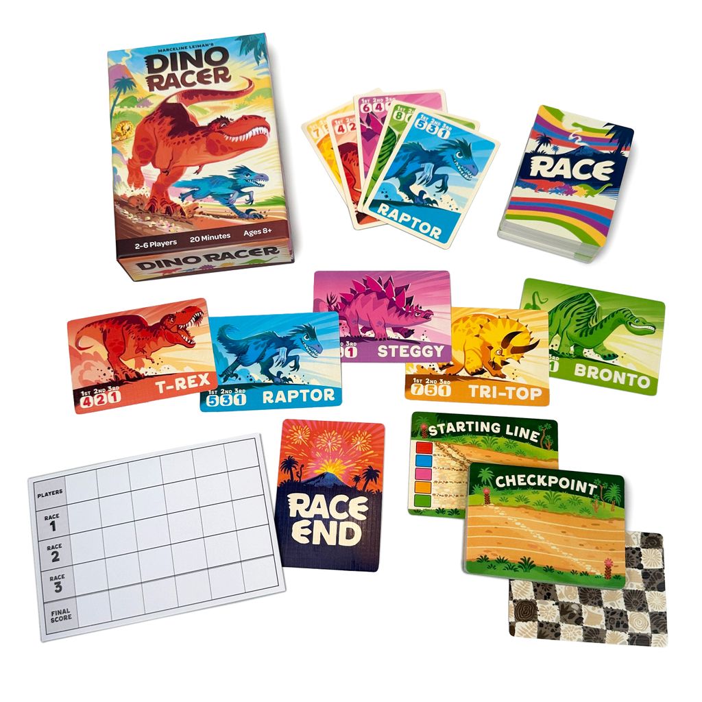 Dino Racer — box and components