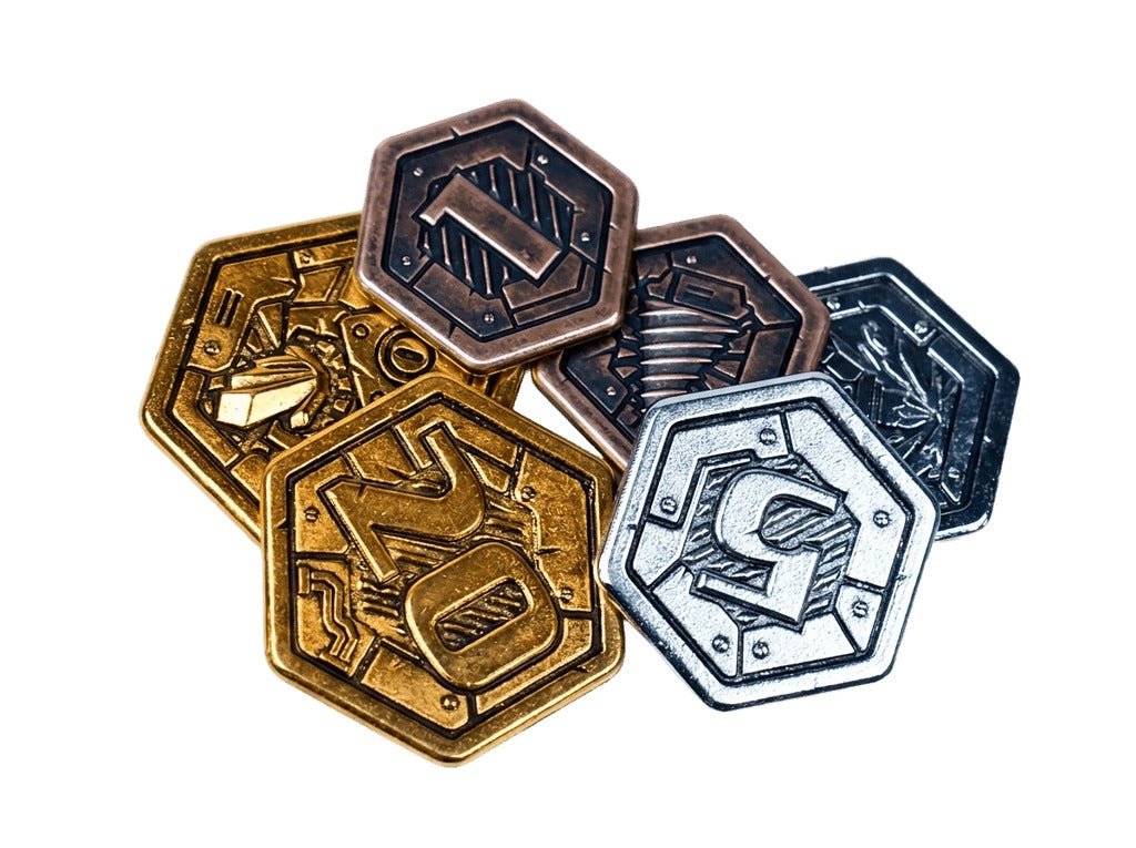Drillers: Upgraded Components — copper, silver and gold metal coins