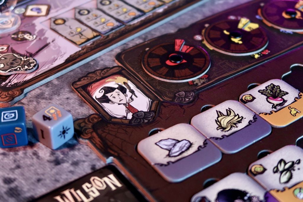 Don't Starve: The Board Game — character boards and components