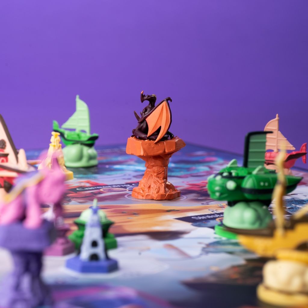 Fractured Sky: Awakening — Deluxe Edition — guardian miniatures on the board