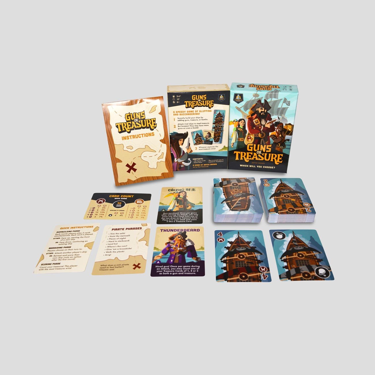 Guns or Treasure back box art