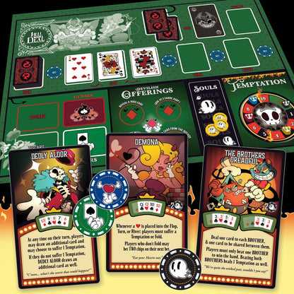 Hell of a Deal — boss cards and community mat