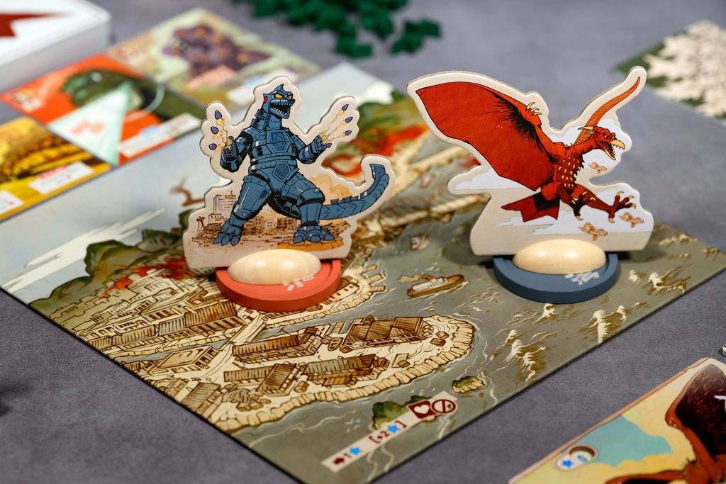 King of Tokyo Godzilla — monster standees on the Tokyo board