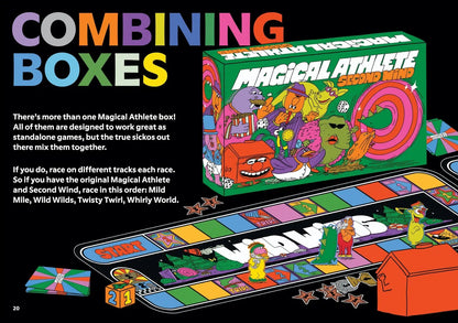 Magical Athlete: Second Wind — box and Wild Wilds track with racers