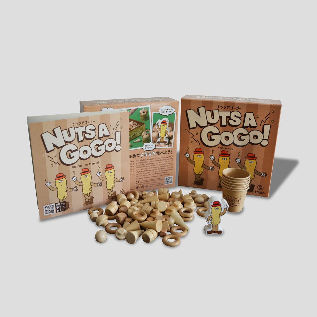 Nuts a GoGo! game tokens and set collection pieces