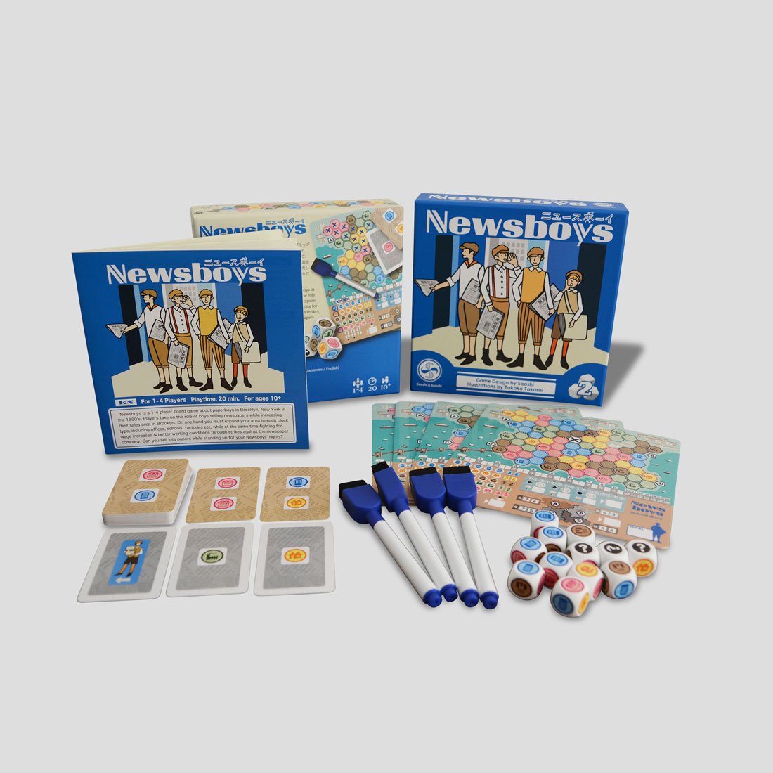 Newsboys game contents including board and components