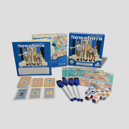 Newsboys game contents including board and components