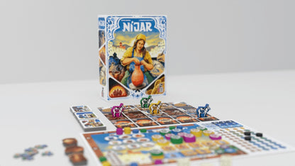Níjar — box and components set up for play