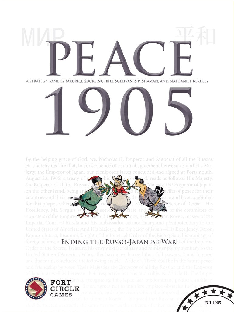 Peace 1905 — box cover