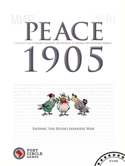 Peace 1905 — box cover