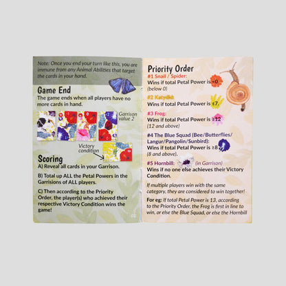 Petal Plotters rulebook and instruction pages
