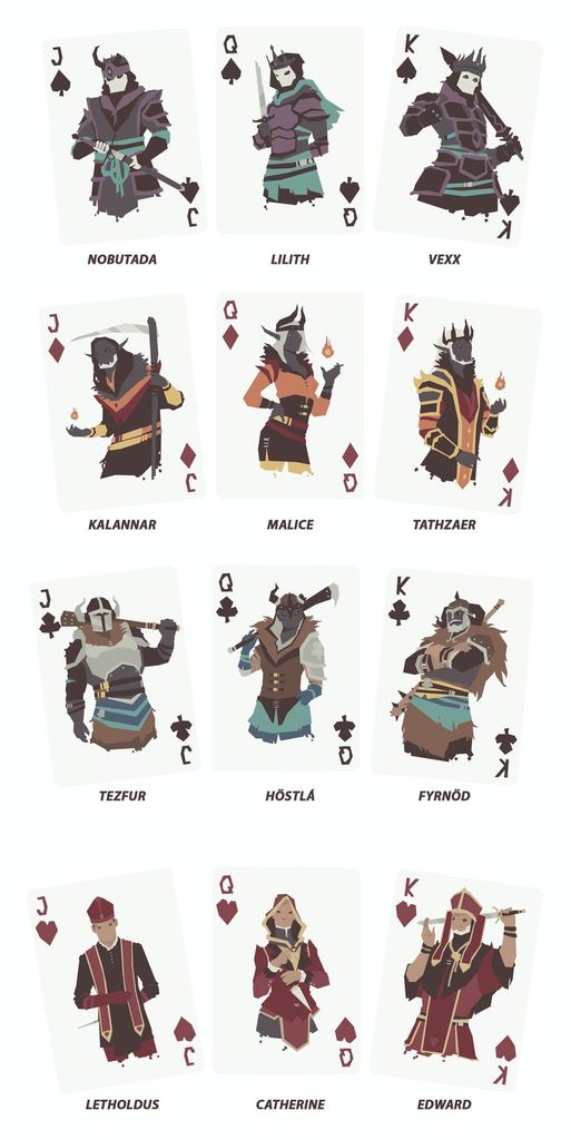 Regicide — the twelve royal enemy cards