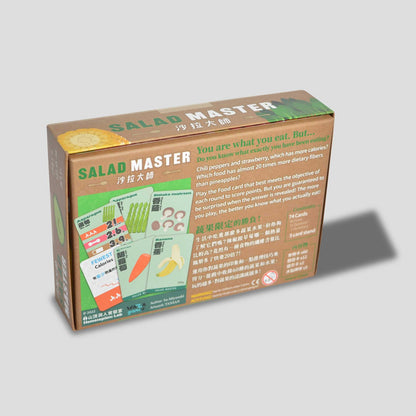 Back view of Salad Master game box