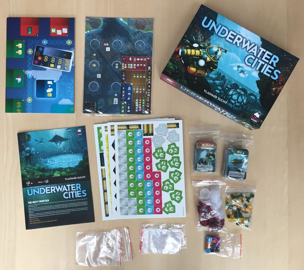 Underwater Cities — box and components