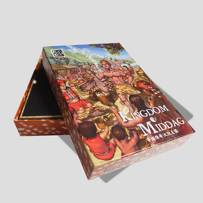 Kingdom of Middag pieces, boards, and player mats